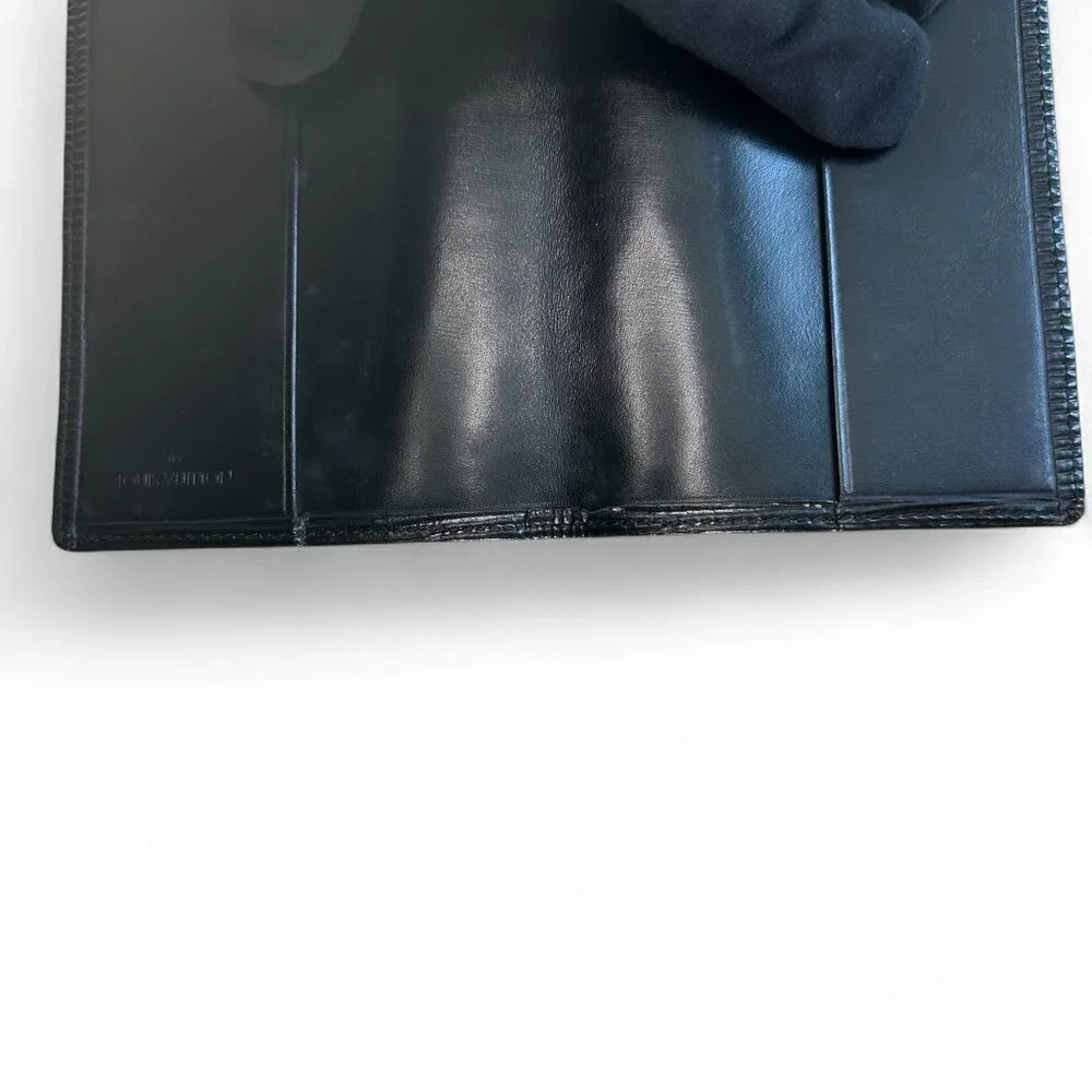 LOUIS VUITTON Epi Black Agenda Bi-Fold Notebook Cover, UNISEX